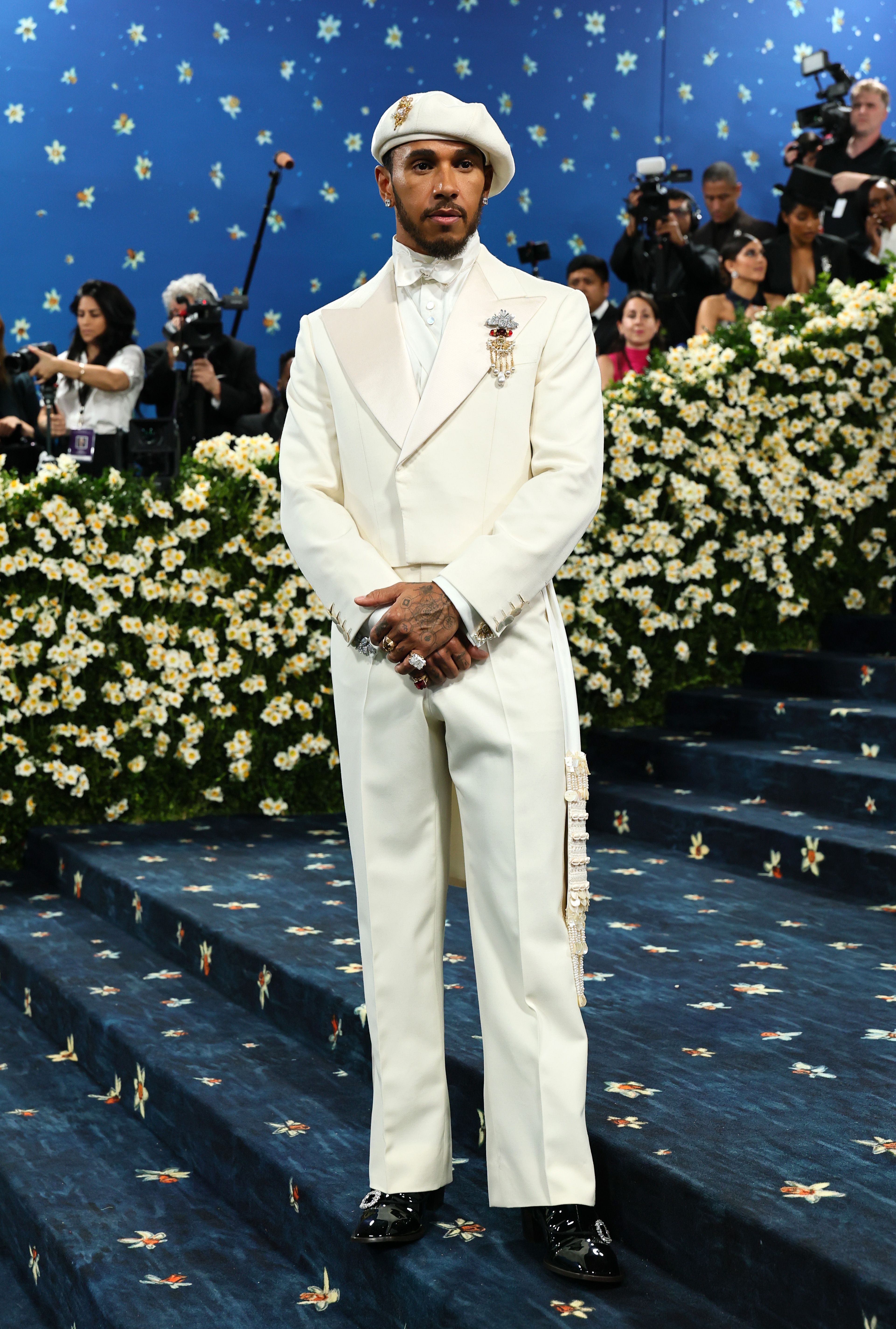 The Story Behind Lewis Hamilton's Ivory Suit at the 2025 Met Gala