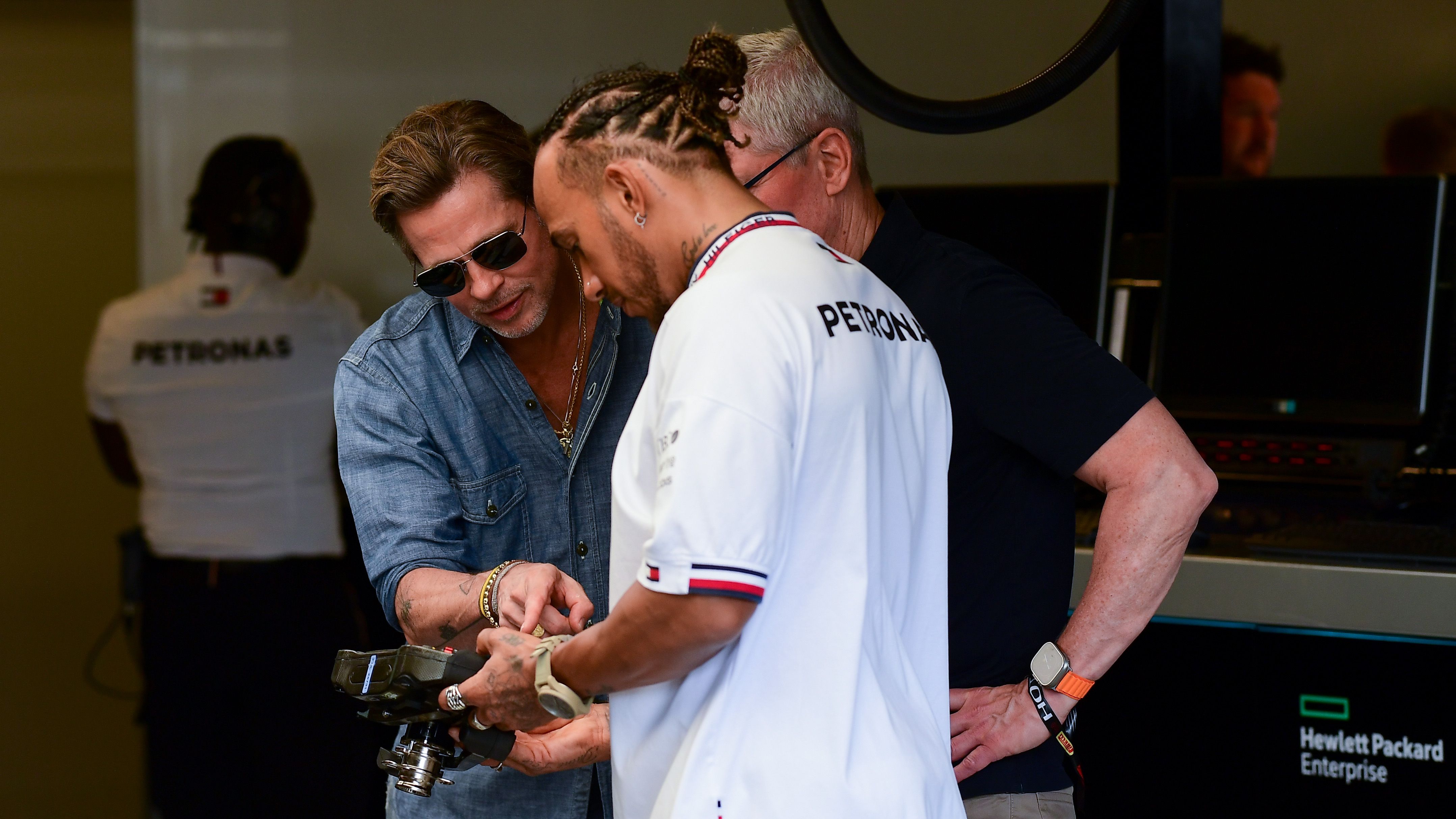 Brad Pitt, Lewis Hamilton