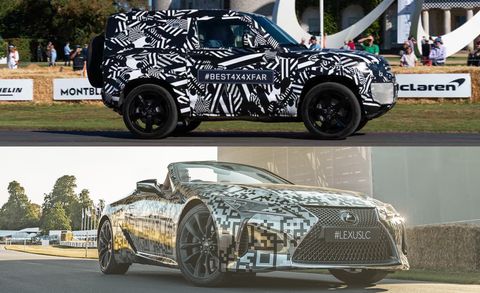 Land Rover Discovery and Lexus LC