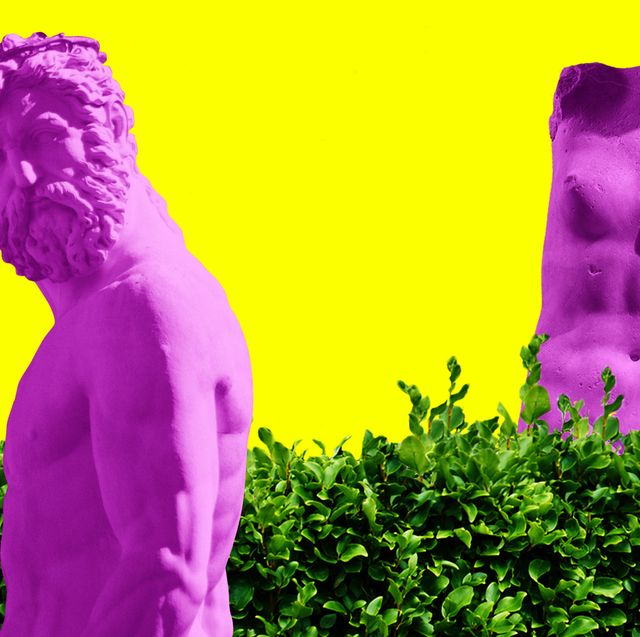 Yellow, Chest, Purple, Trunk, Magenta, People in nature, Muscle, Neck, Barechested, Colorfulness, 