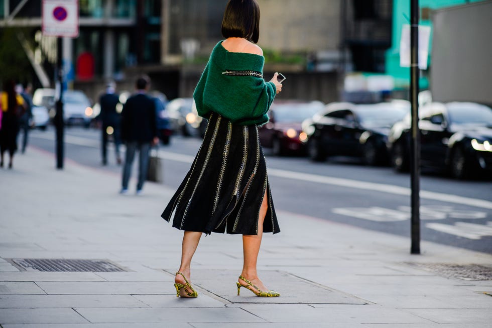 Street fashion, Photograph, Clothing, Green, Fashion, Snapshot, Street, Yellow, Waist, Standing, 