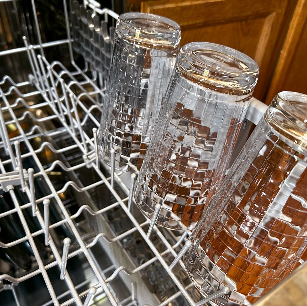 dry glasses on top rack of lg dishwasher
