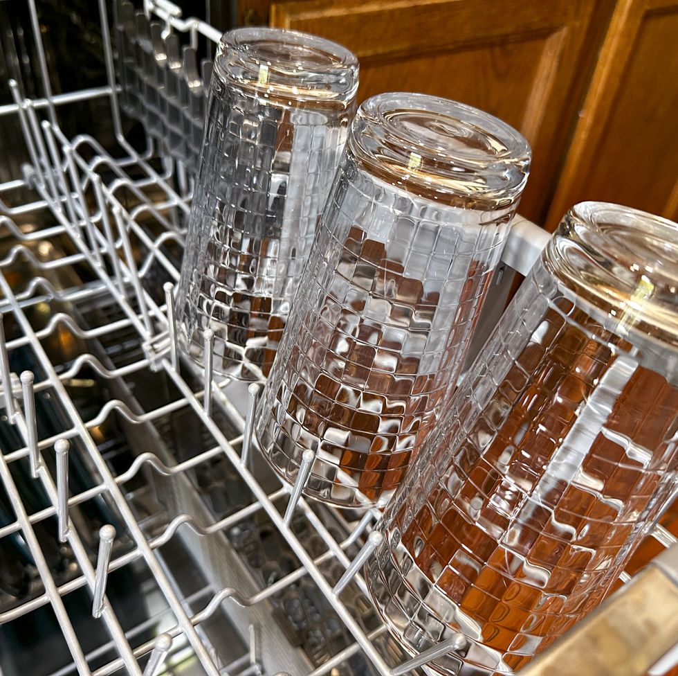 dry glasses on top rack of lg dishwasher