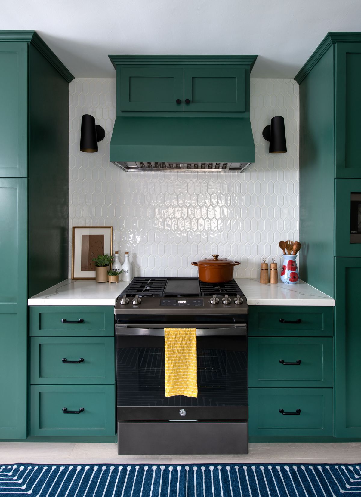 green kitchen by linda hayslett