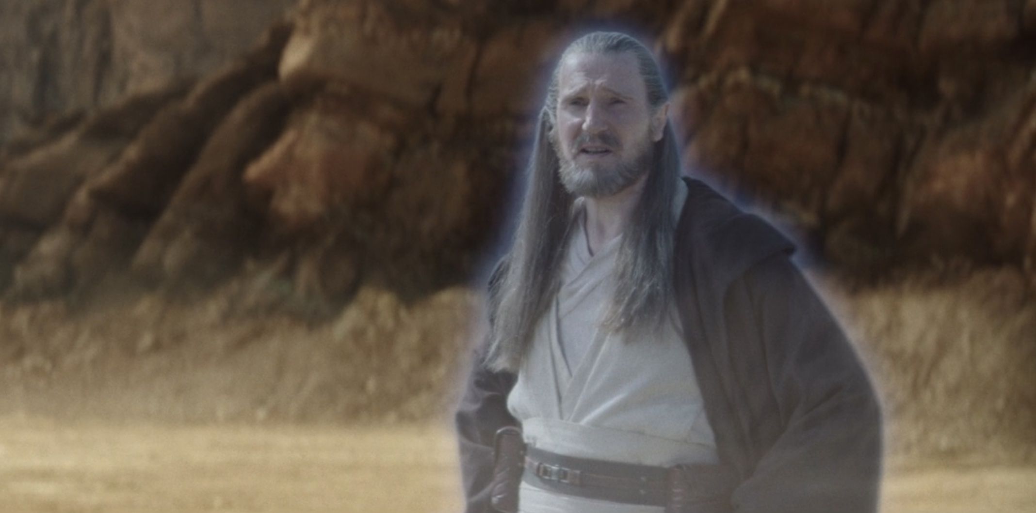 Star Wars: First Look at Liam Neeson's Qui-Gon Force Ghost Merch (Photos)