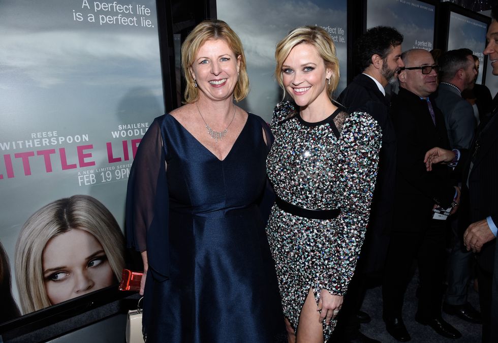 Liane Moriarty and Reese Witherspoon​ at the premiere of 'Big Little Lies'