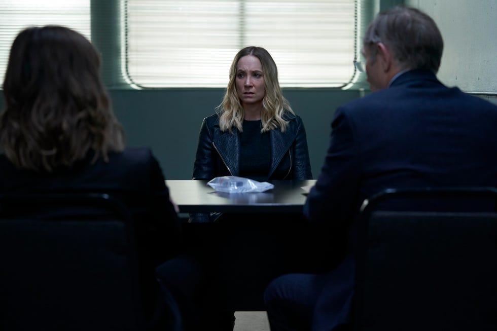 JOANNE FROGGATT as Laura Nielson, DANNY WEBB as DS Rory Maxwell and KATHERINE KELLY as DI Laura Renton in Liar series 2
