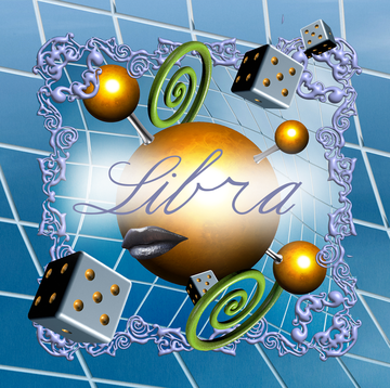 the word libra over a planet