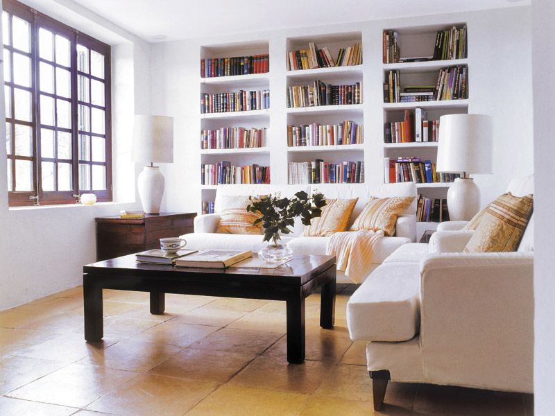 Furniture, Living room, Room, Interior design, Shelf, Shelving, Property, Table, Building, Bookcase, 