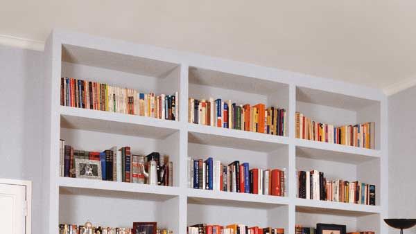 Librería, estantería para libros blanca