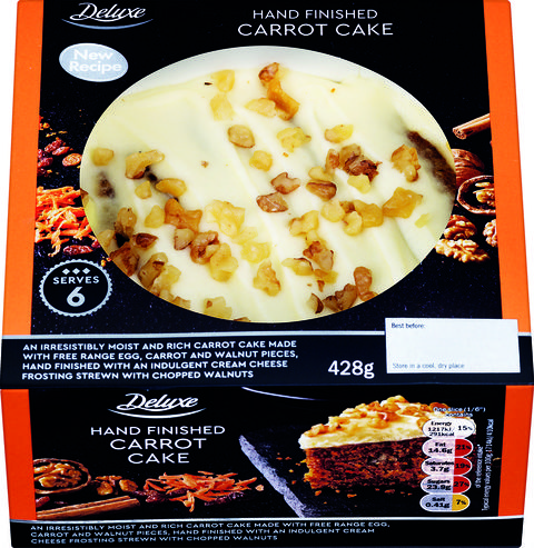 Lidl Deluxe Hand Finished Carrot Cake 