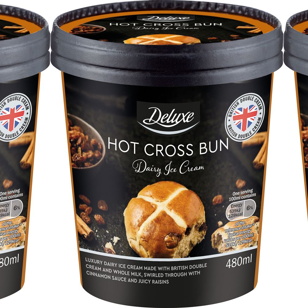 lidl hot cross bun ice cream