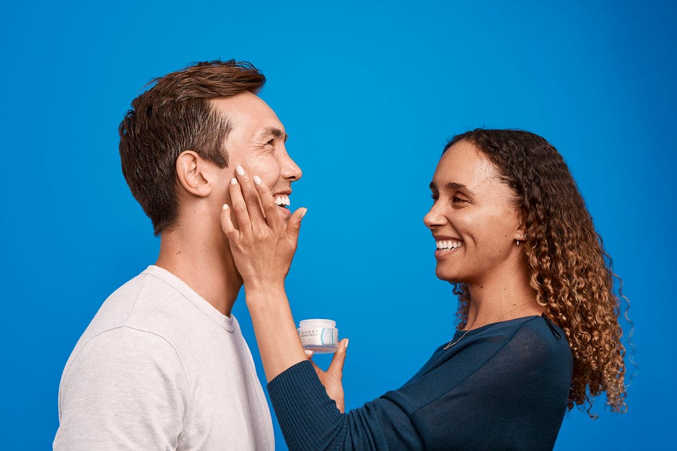 women putting moisturizer on rex chou