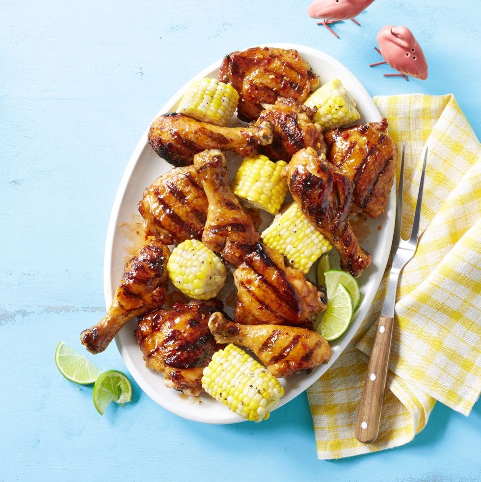 light dinner ideas apricot glazed chicken and corn