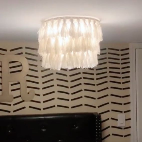 flush mount and tassel chandelier