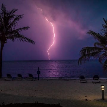 Lightning strike over the Carribean lightning strike over the carribean
