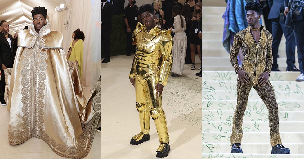 new york, new york   september 13 lil nas x attends the 2021 met gala celebrating in america a lexicon of fashion at metropolitan museum of art on september 13, 2021 in new york city photo by arturo holmesmg21getty images