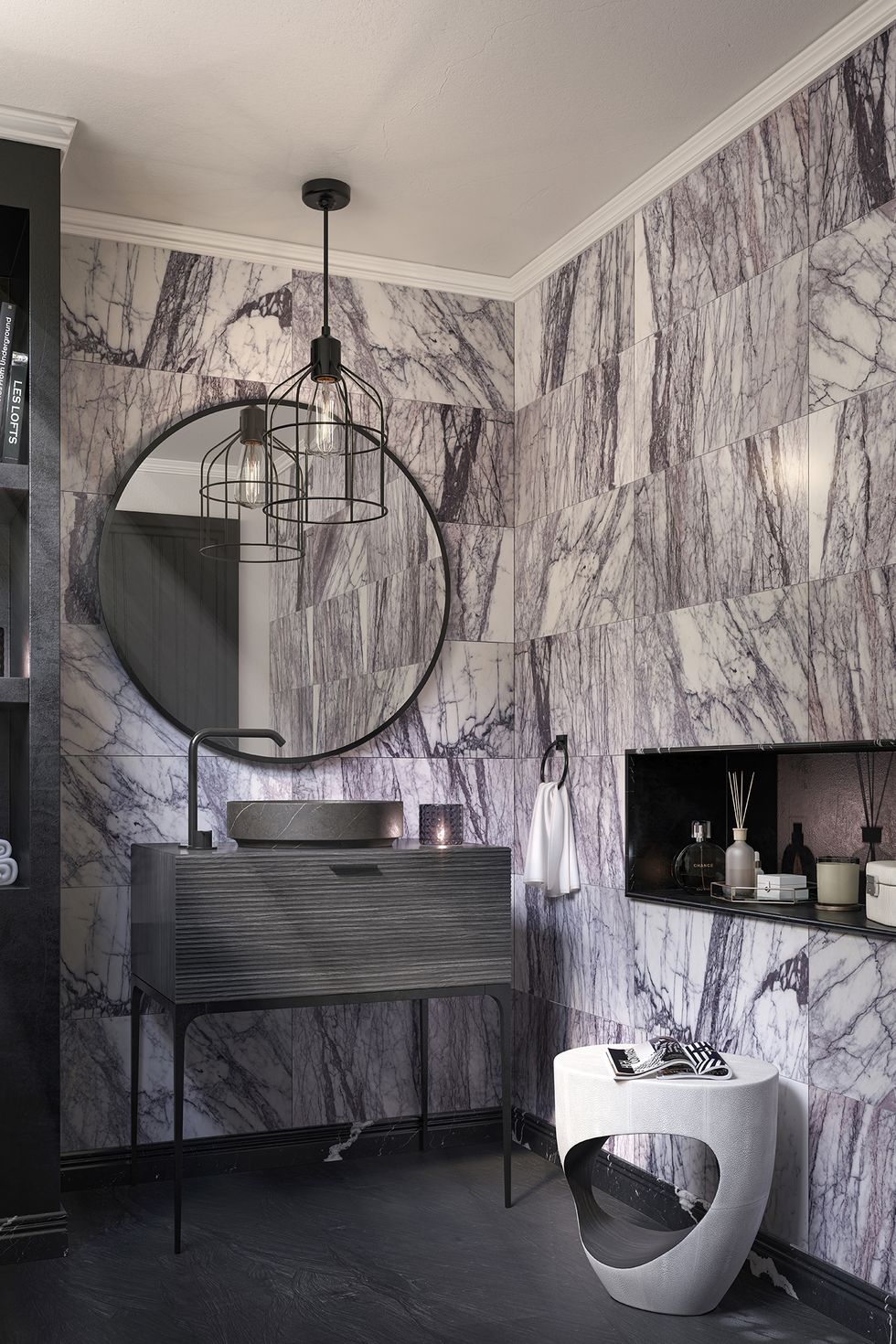 modern bathroom ideas marble walls
