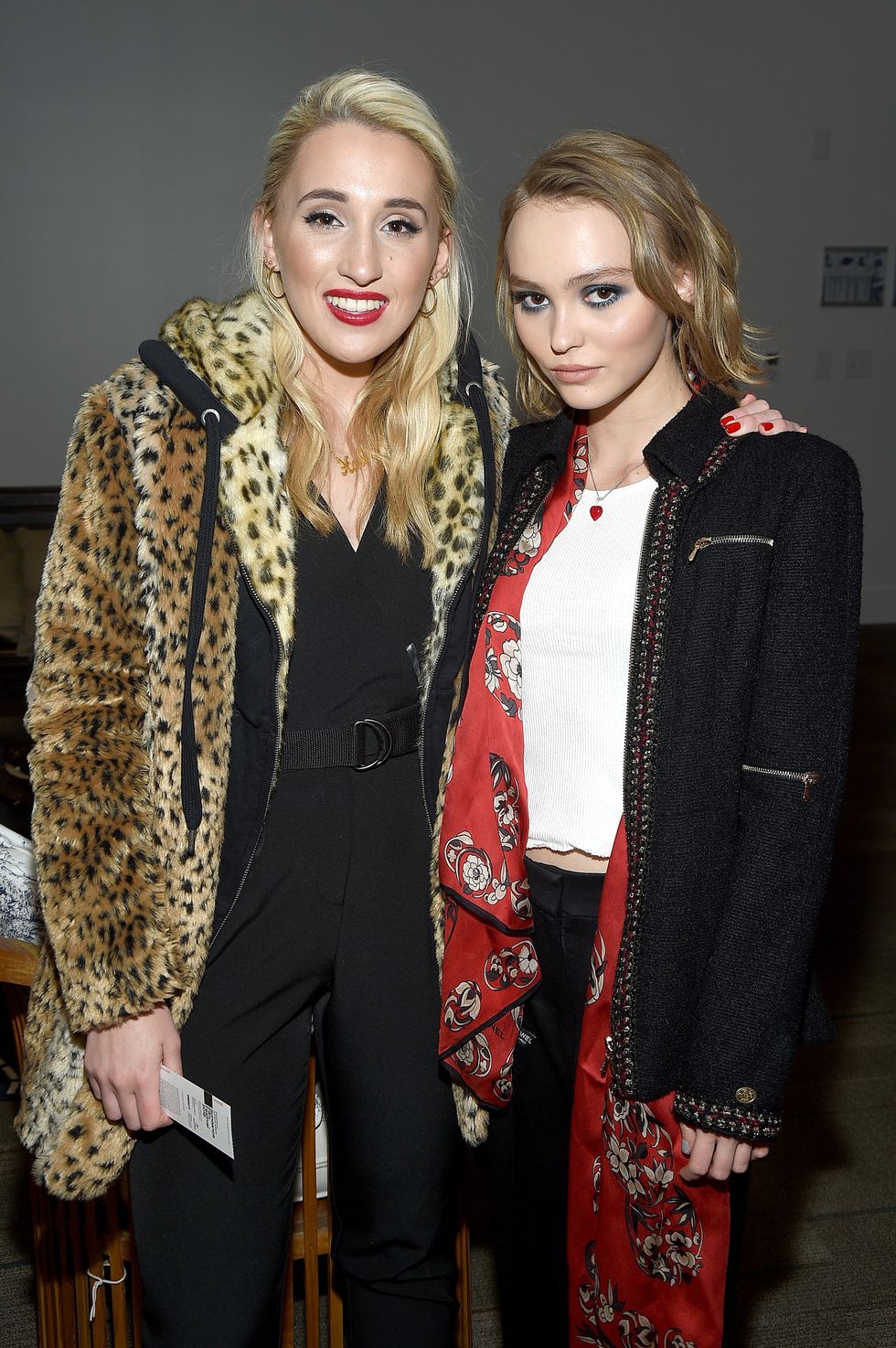 park city, ut   january 24 harley quinn smith l and lily rose depp attend the yoga hosers premiere during the 2016 sundance film festival at library center theater on january 24, 2016 in park city, utah  photo by george pimentelgetty images for sundance film festival