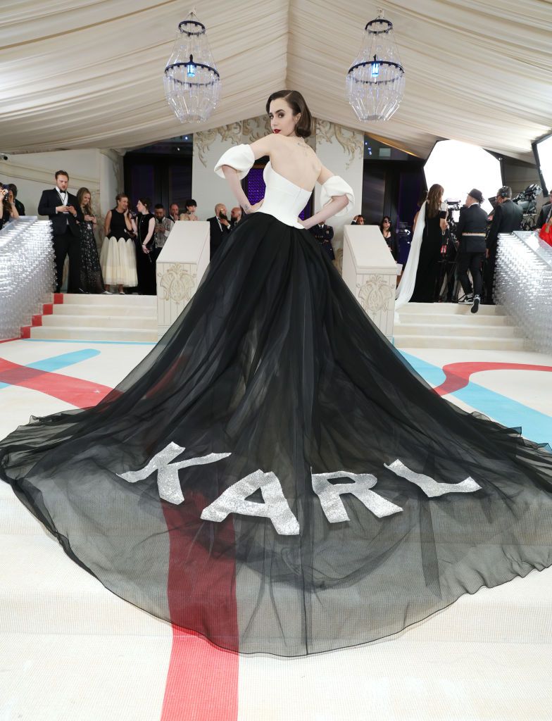 2023 lily collins met gala outfit
