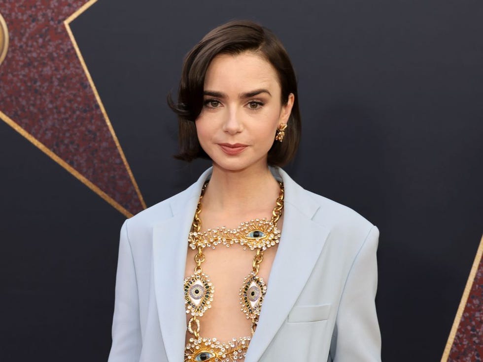 lily collins bob