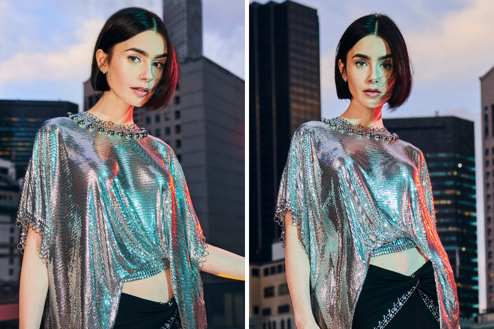 lily collins bob