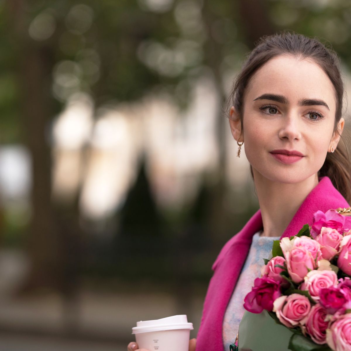 Lily Collins Films More Scenes for 'Emily in Paris' In Bright Pink: Photo  4382598, Lily Collins Pictures, …