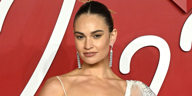 Lily James takes the shocking visible bra trend to the red carpet