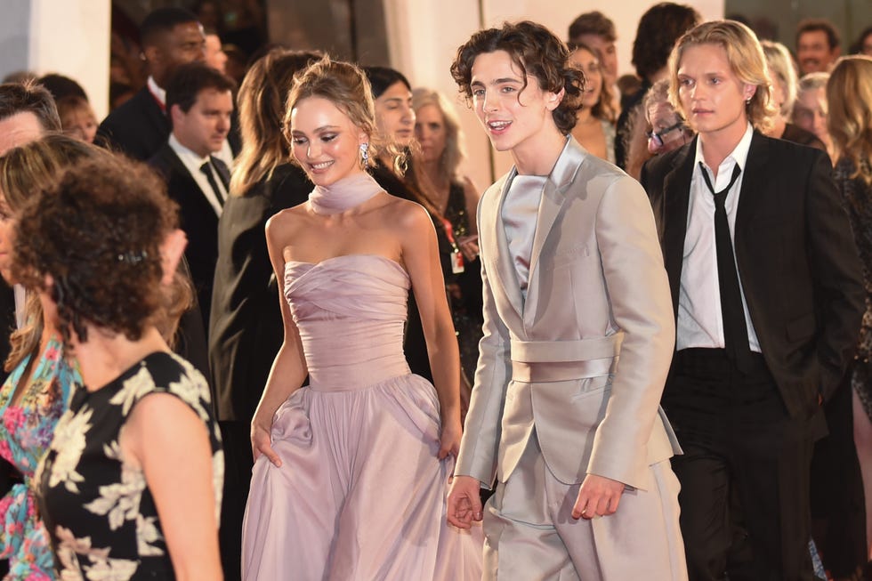 timothée chalamet y lily rose depp en venecia