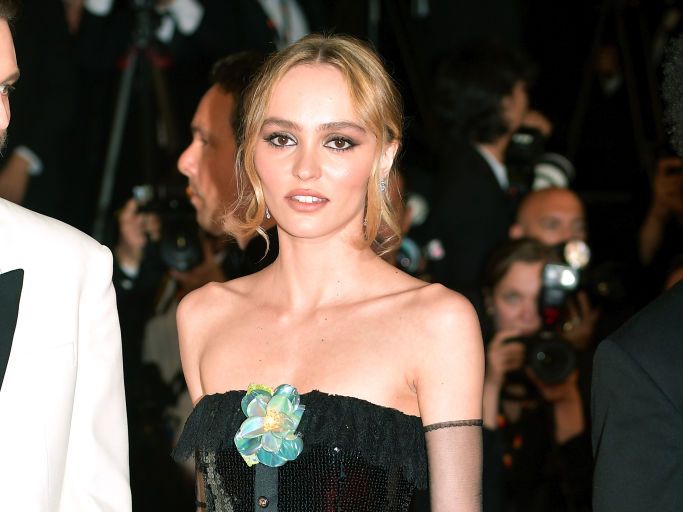 More Pics of Lily-Rose Depp Strapless Dress
