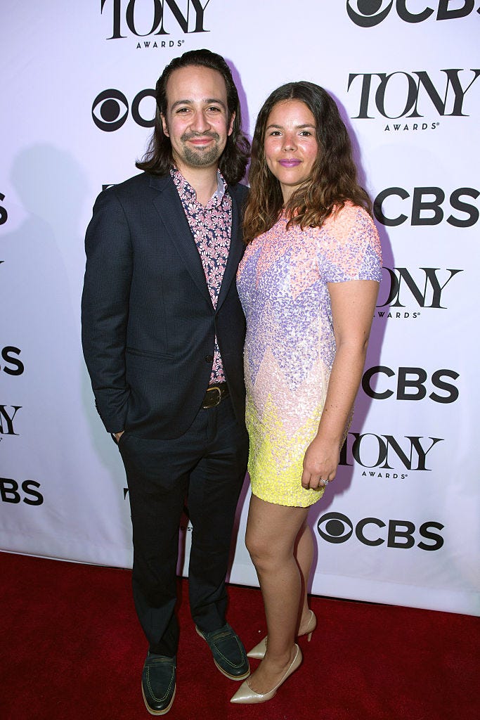 Lin-Manuel Miranda's Wife Says She 'Always Boos' When He 'Kisses Someone'  in Hamilton