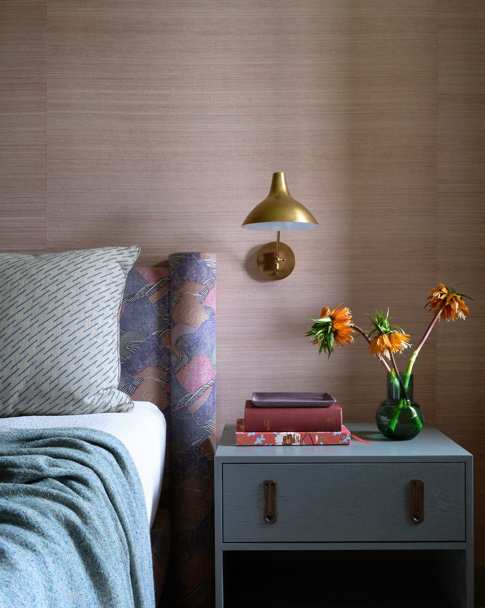 side table near bed side table near bed