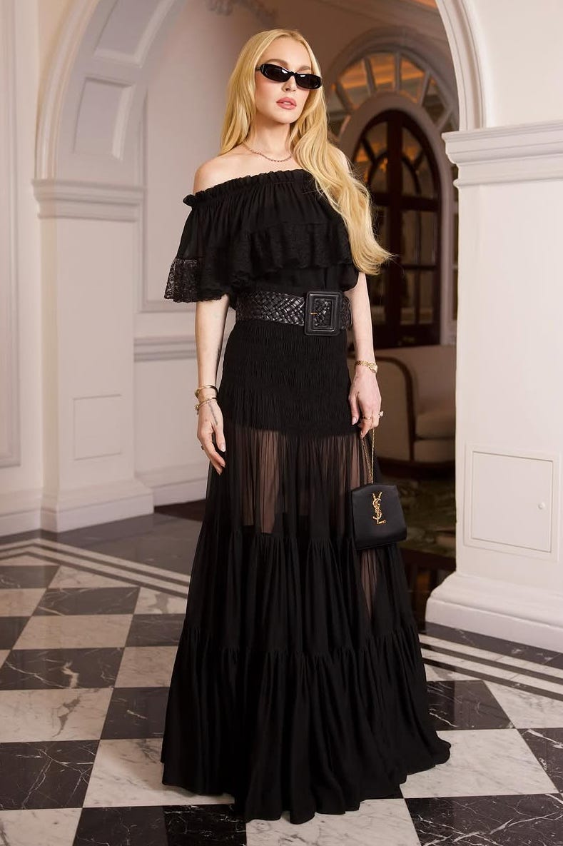 lindsay lohan in saint laurent lindsay lohan in saint laurent