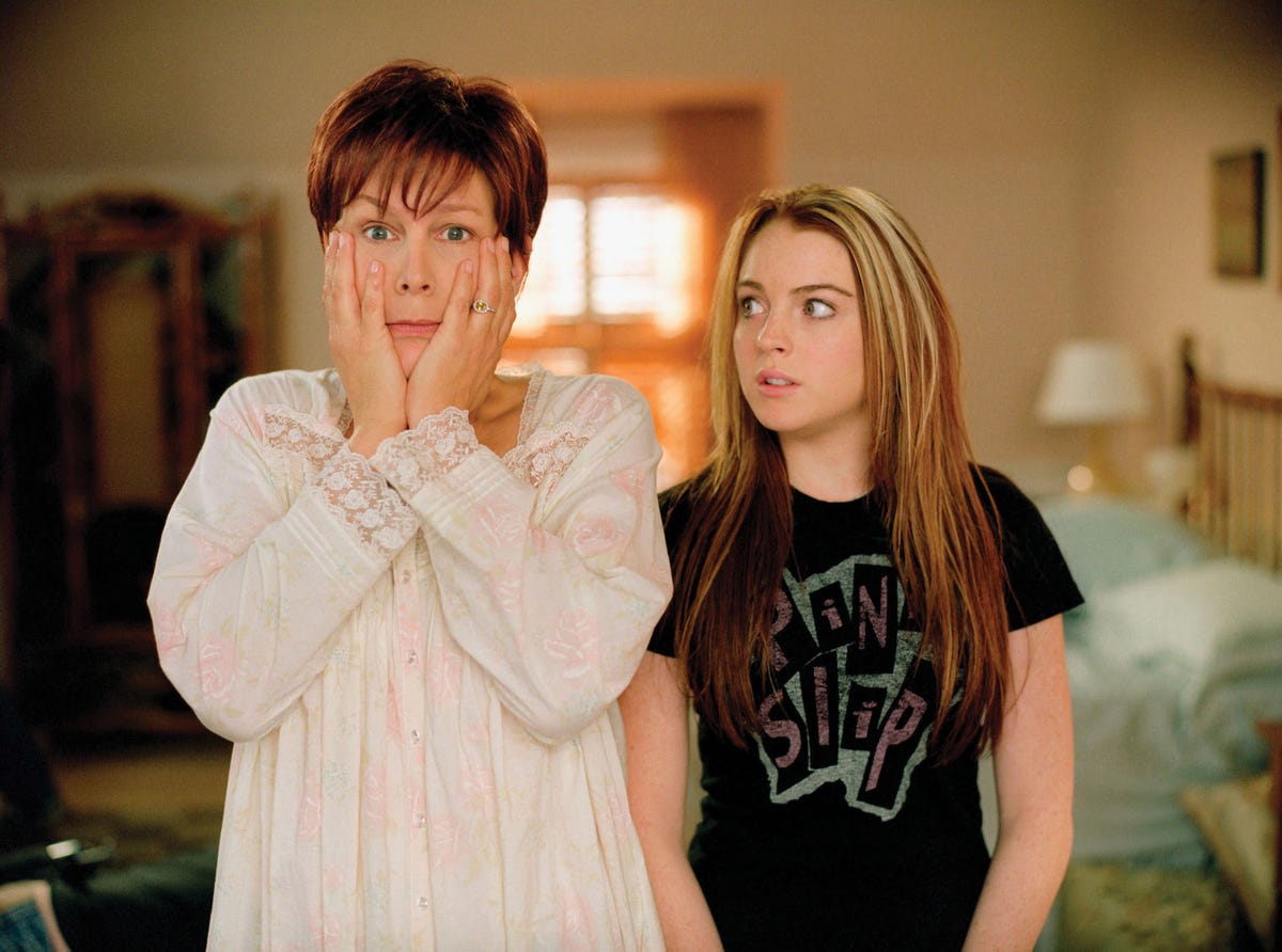jamie lee curtis, lindsay lohan, freaky friday