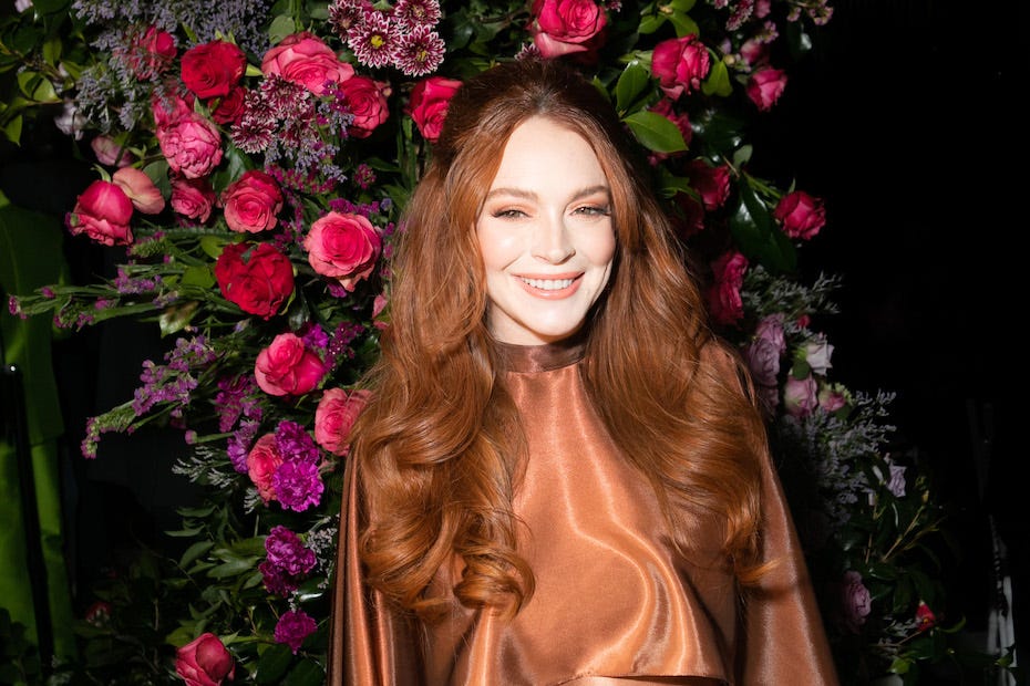 Lindsay Lohan just shared the first photos of her baby bump