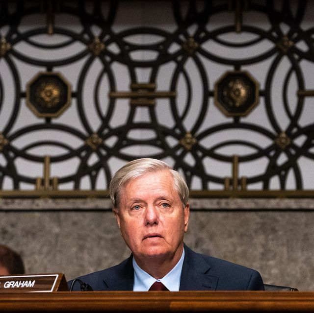 washington, dc   september 16  sen lindsey graham r sc, listens during a hearing of the senate appropriations subcommittee reviewing coronavirus response efforts on september 16, 2020 in washington, dc  photo by anna moneymaker poolgetty images