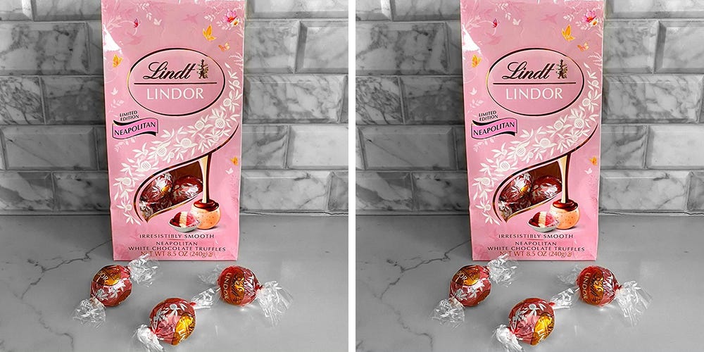 Lindt Lindor Strawberries & Cream White Chocolate Truffles - 8.5