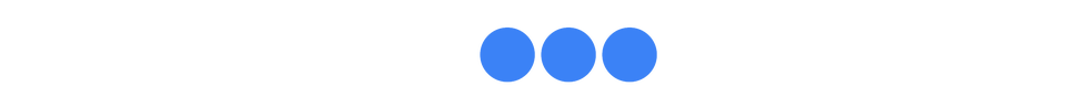 three blue dots aligned horizontally