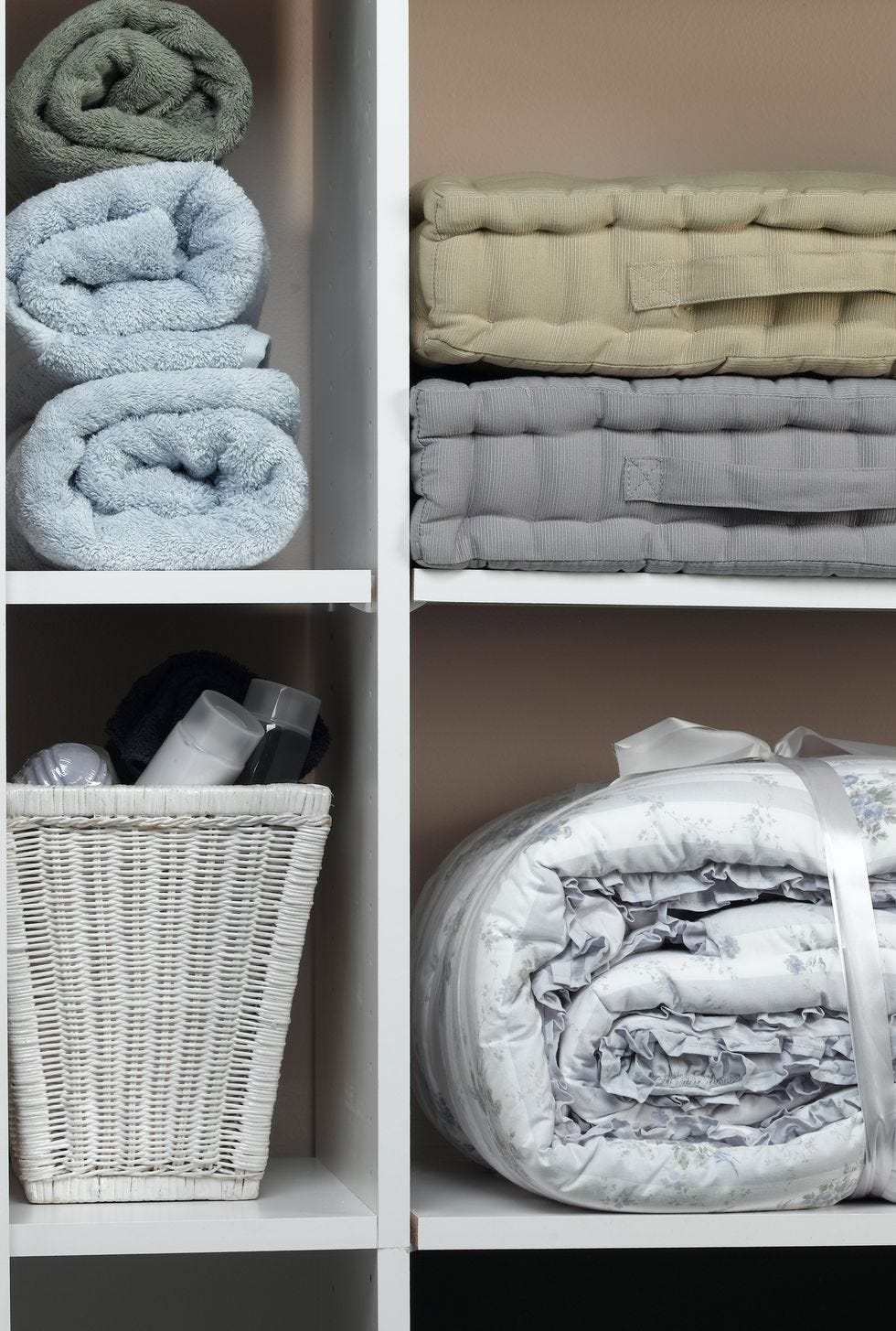 laundry room organization roll towels