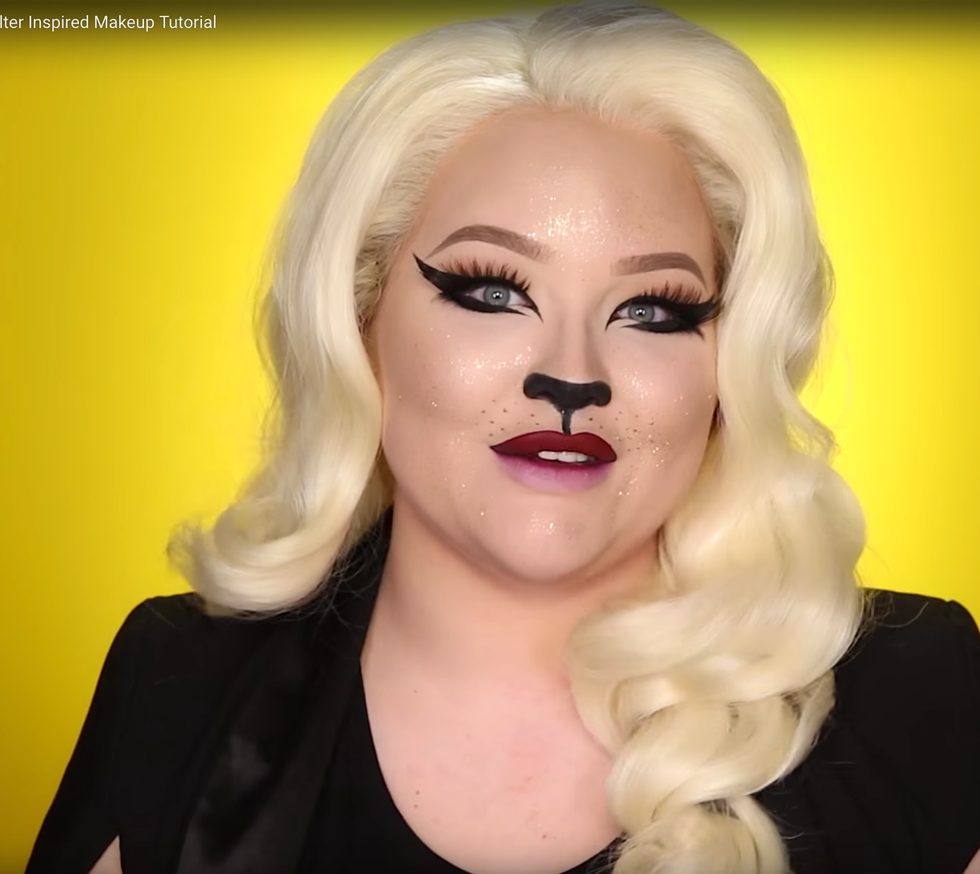 Snapchat Filter Makeup Halloween - Glamorous Lion Filter