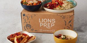 a box of meals from lions prep meal delivery service that our writer has reviewed