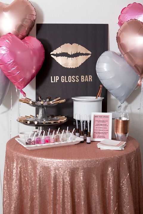 lip gloss bar best bridal shower ideas