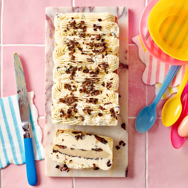 liquorice and mint choc chip ice cream terrine