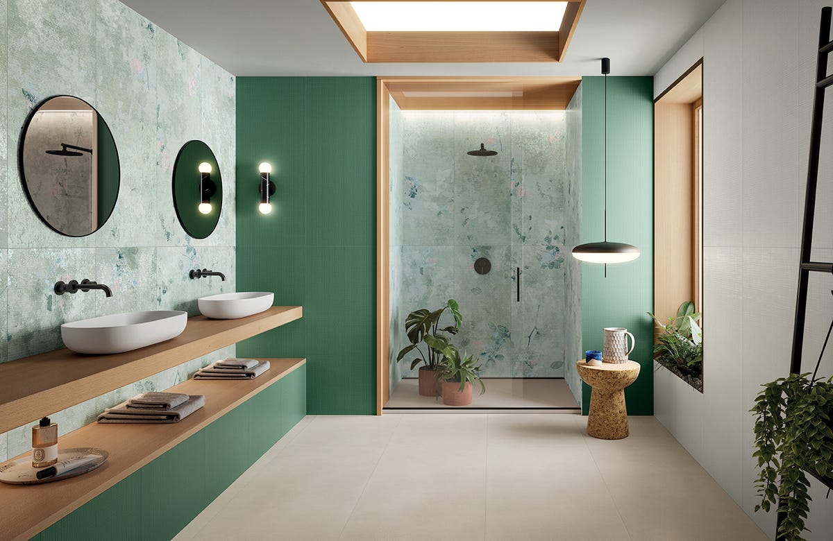 Portascopino a muro bagno WC Linea Colored Verde - B24 Store