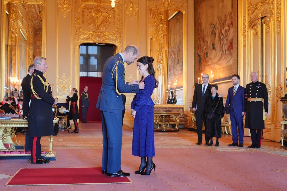 editorial use only lisa eldridge, from london, lately global creative director, lancome, is made a member of the order of the british empire by the prince of wales at windsor castle. the honour recognises services to the cosmetic and fashion industries. picture date: tuesday march 18, 2025.