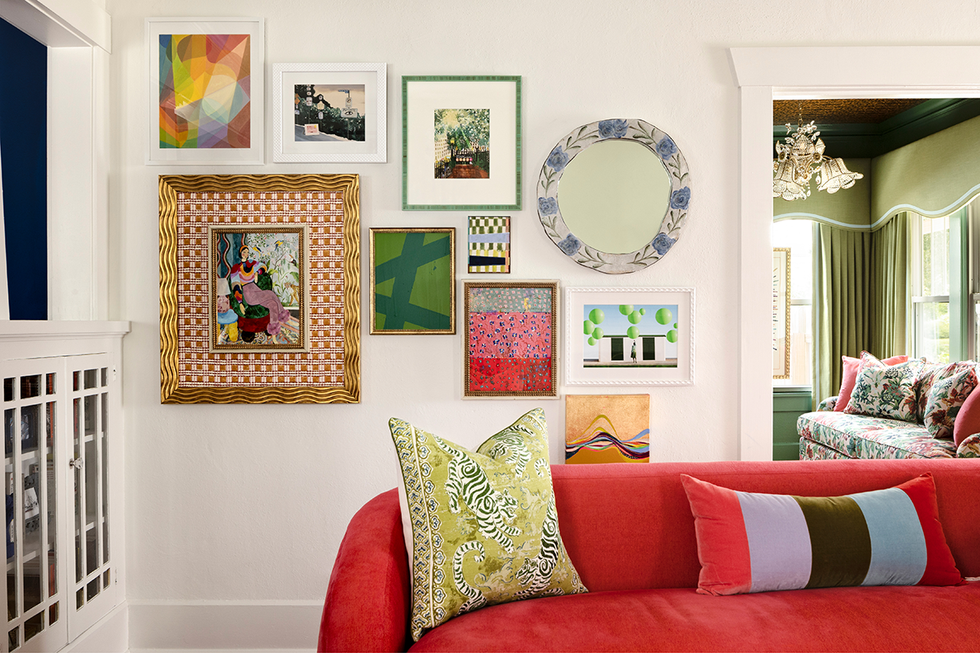 eclectic gallery wall