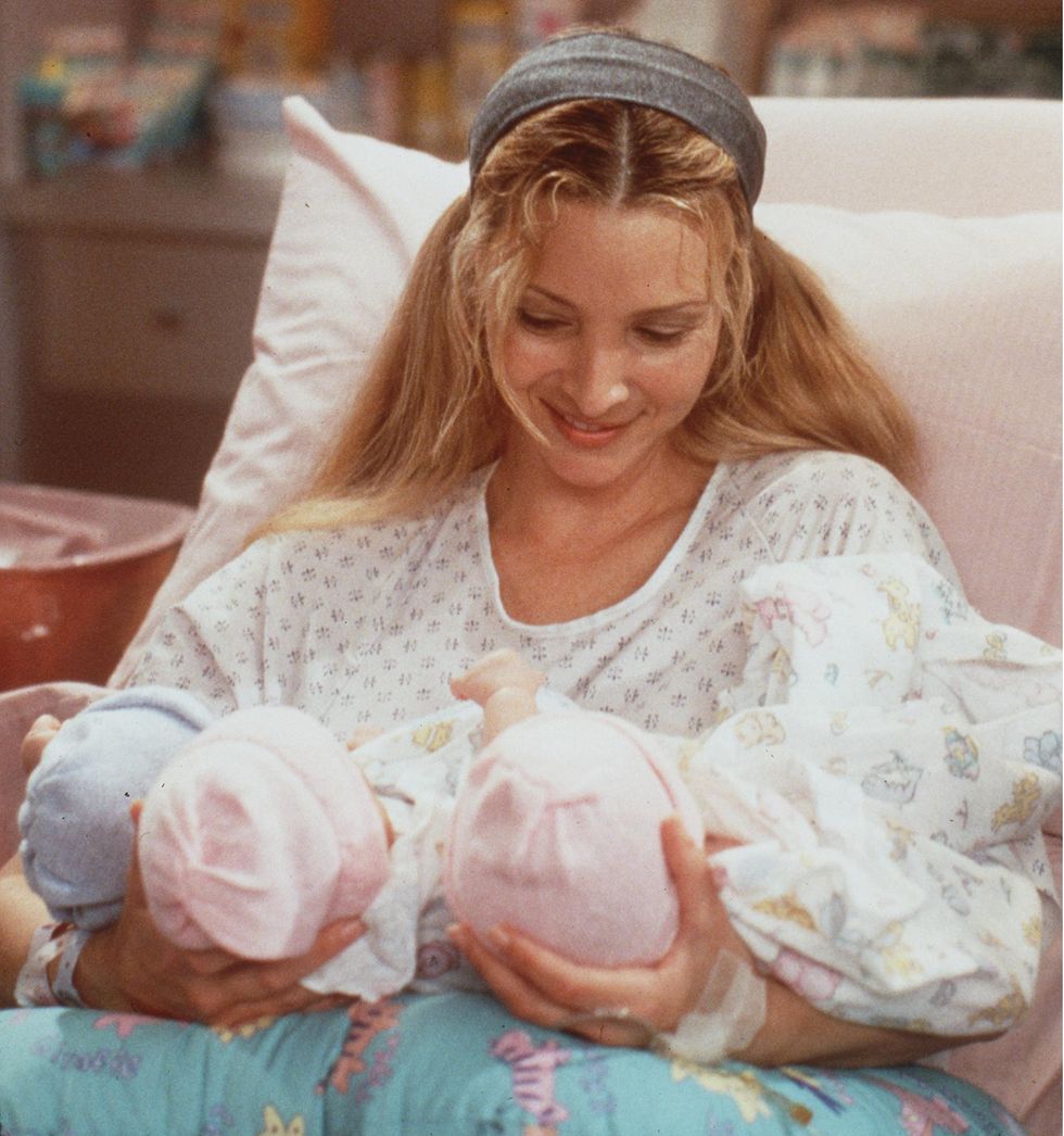 lisa kudrow as phoebe buffay in "the one with triplets" on nbc's "friends"