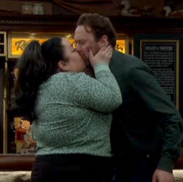 mandy kisses liam in emmerdale as paddy watches