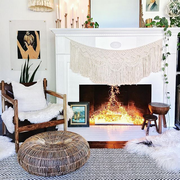 Use Fairy Lights Instead of a Real Blaze in the Fireplace