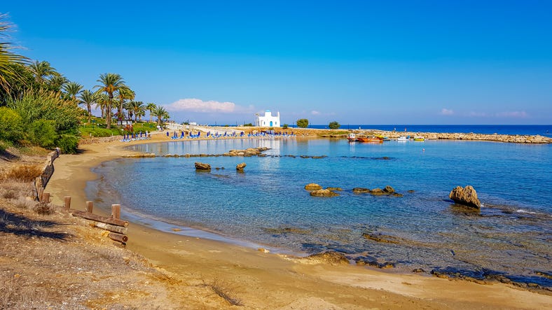 little beach in cyprus in november